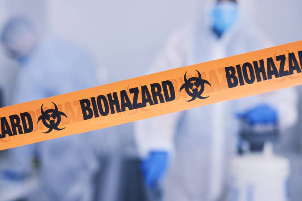 Professional Biohazard technician working in Helm, CA